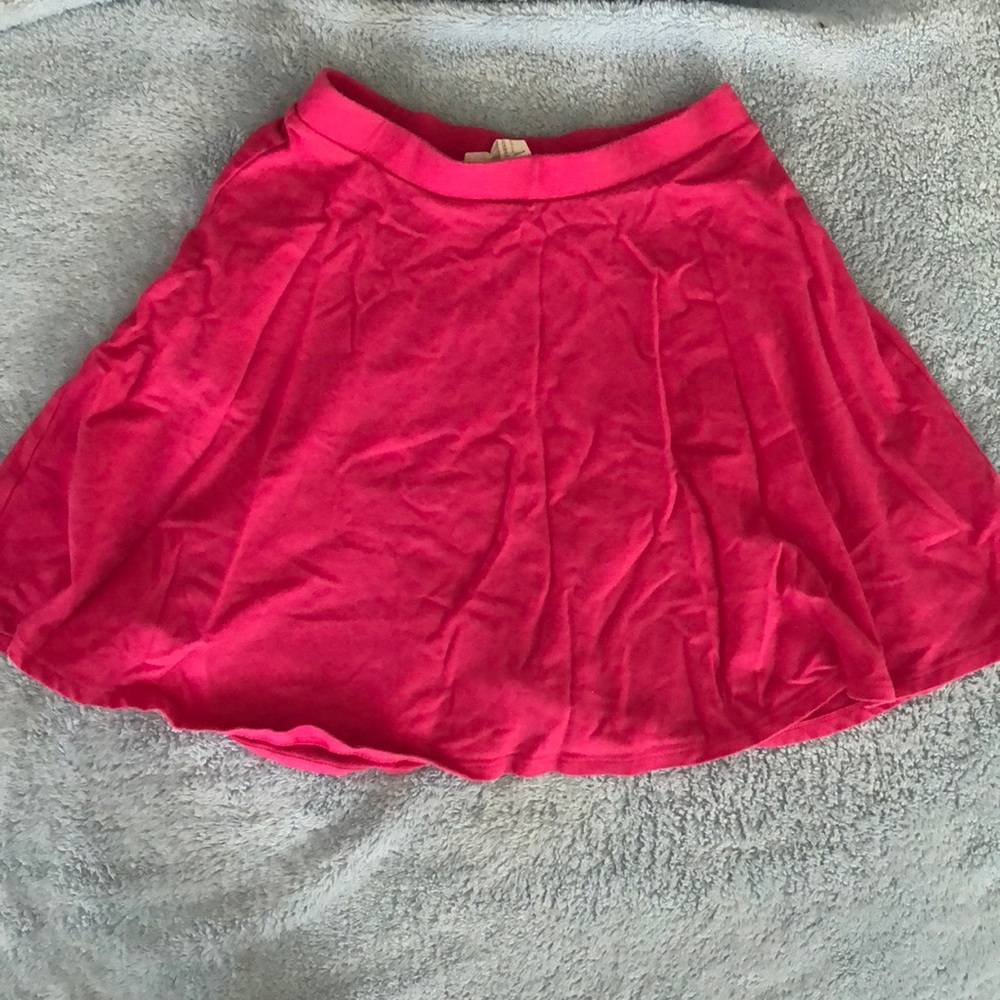 Hot pink mini skirt